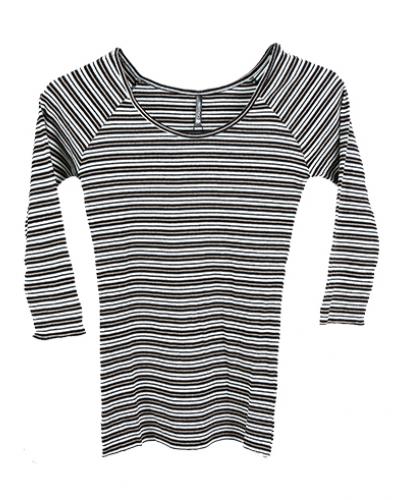 Rumy Stripe Shirt    92  Cotton 8  Elastane, 2X2 Rib, YD,180g